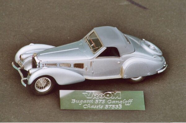 1/43 BUGATTI 57S 57533 GANGLOFF DROPHEAD VROOM FACTORY BUILT LUXCAR CHROMES