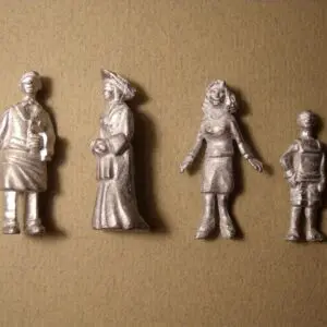 4 FIGURINES 1/43 LOT 3 SUJETS EN METAL ORIGINAUX NO VROOM 1/43
