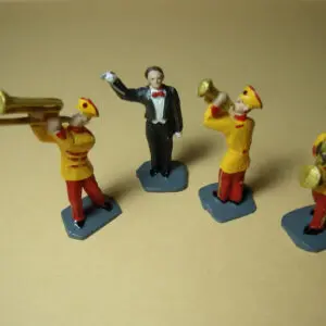 4 FIGURINES 1/43 SET 186 LES MUSICIENS PINDER VROOM NON PEINT FOR NOREV