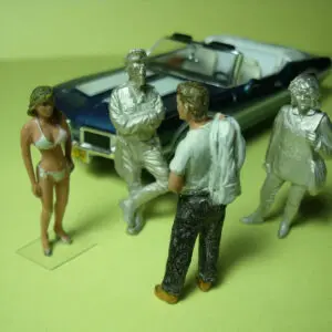 4 FIGURINES 1/43 SET 233 LES TOURISTES VROOM A PEINDRE UNPAINTED