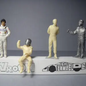 4 FIGURINES 1/43 SET 310 JODY SCHECKTER F1 PILOTES VROOM UNPAINTED