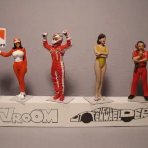 4 FIGURINES 1/43 SET 378 F1 GRID GIRLS VROOM NOT PEINT MINICHAMPS SPARK