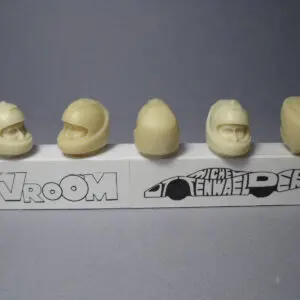 5 CASQUES 1/18 LAUDA LF AVEC VISAGE POUR FIGURINE 1/18 VROOM SPARK