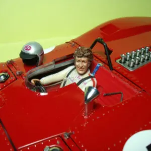 FIGURINE 1/18 MARIO ANDRETTI VROOM PEINT FOR FERRARI CMC TECHNOMODEL