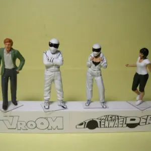 FIGURINES 1/43 SET 274 WHITE STIG FAMILY VROOM NOT PEINT MINICHAMPS NOREV