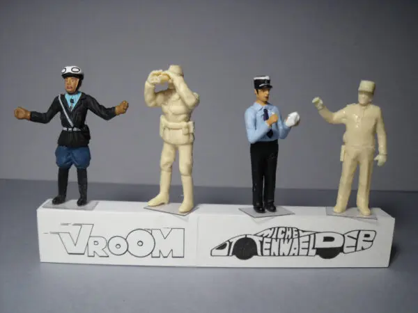 FIGURINES 1/43 SET 284 POLICE GENDARMERIE VROOM NOT PEINT NOREV ELIGOR