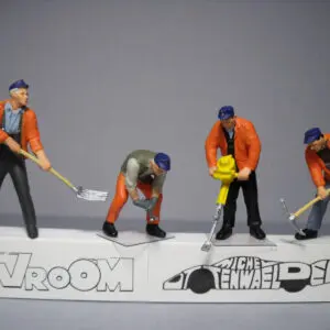 FIGURINES 1/43 SET 293 TRAVAUX PUBLICS VROOM NOT PEINT FOR MINICHAMPS