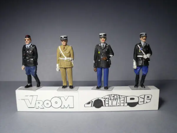 FIGURINES 1/43 SET 324 GENDARMERIE POLICE VROOM NOT PEINT FOR ELIGOR NOREV