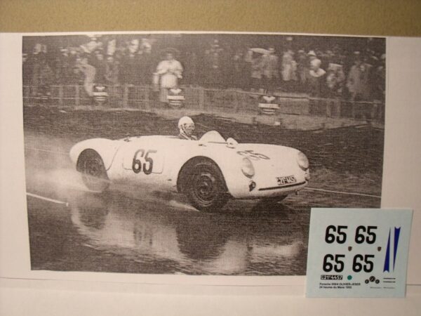 NO SPARK 1/43 DECALS DECALCOMANIES PORSCHE 550 SPYDER L M 1955 VROOM